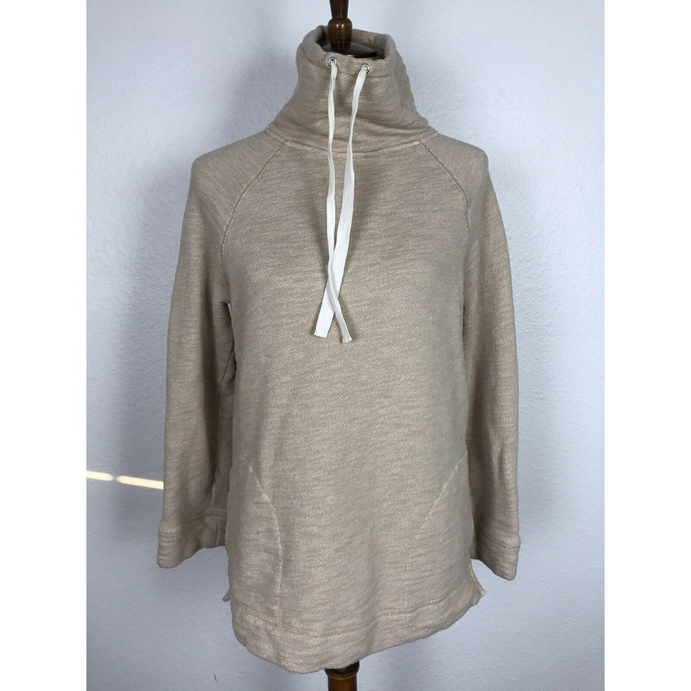 J. Crew Sweatshirt Women Sz S/M Pullover Drawstring High Neck Athleisure Lounge